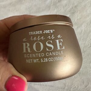 Candle Tin TRADER JOE'S Scented Rose 5.28 oz.